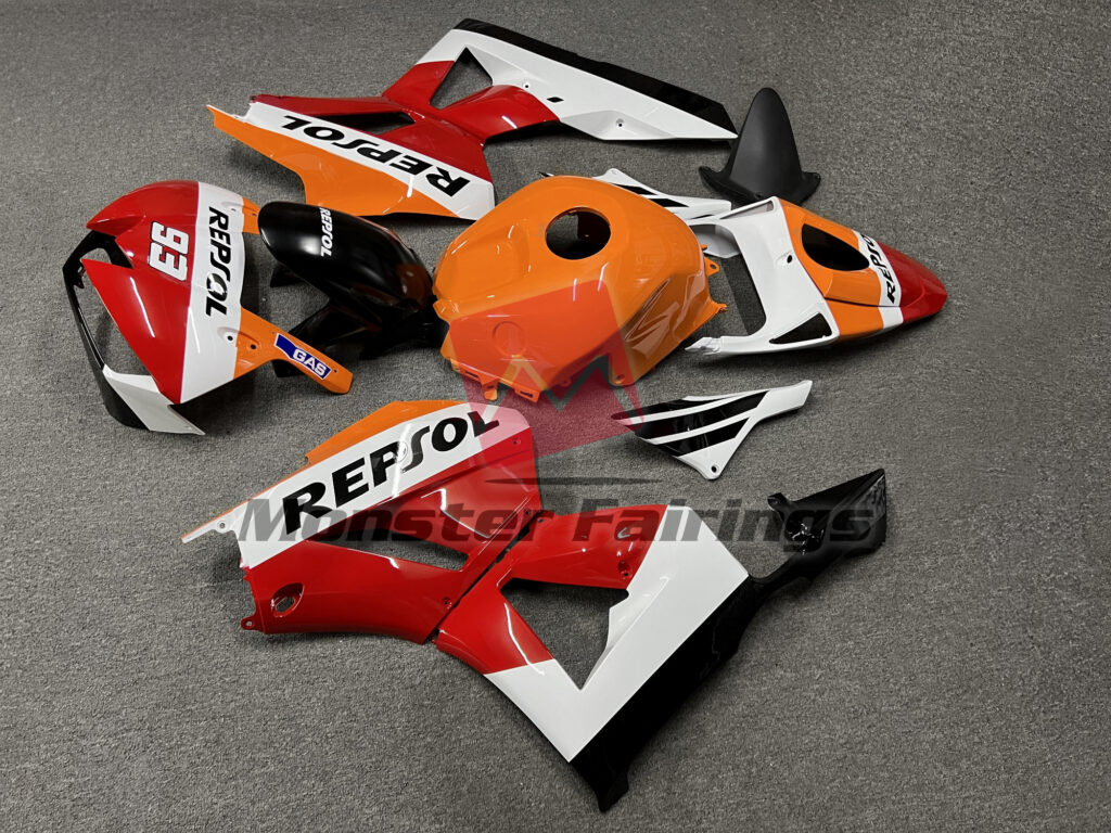 Honda CBR600RR custom ABS fairings 2013 - 2025 in Gloss Light Repsol 93 - durable replacement kit, Monster Fairings