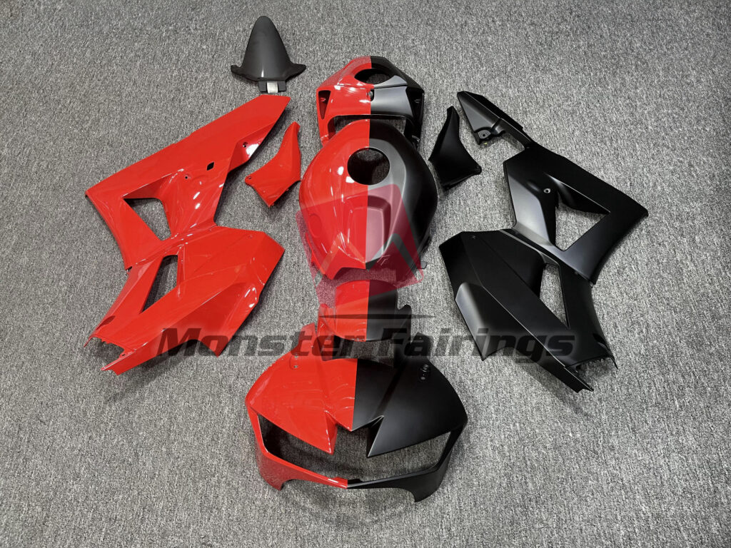 Honda CBR600RR 2013 - 2025 Gloss Red & Matte Black Split ABS fairings - custom motorcycle bodywork kit by Monster Fairings