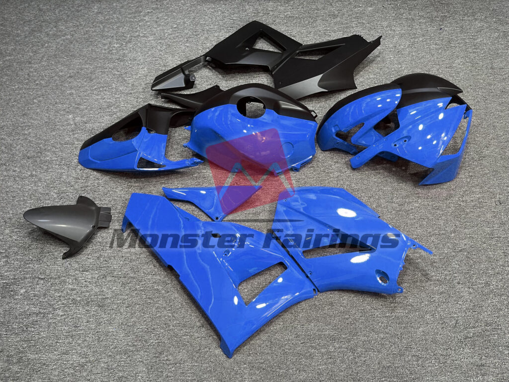 2013 - 2025 Honda CBR600RR Gloss Blue & Matte Black Split fairing set - ABS injection, custom painted by Monster Fairings