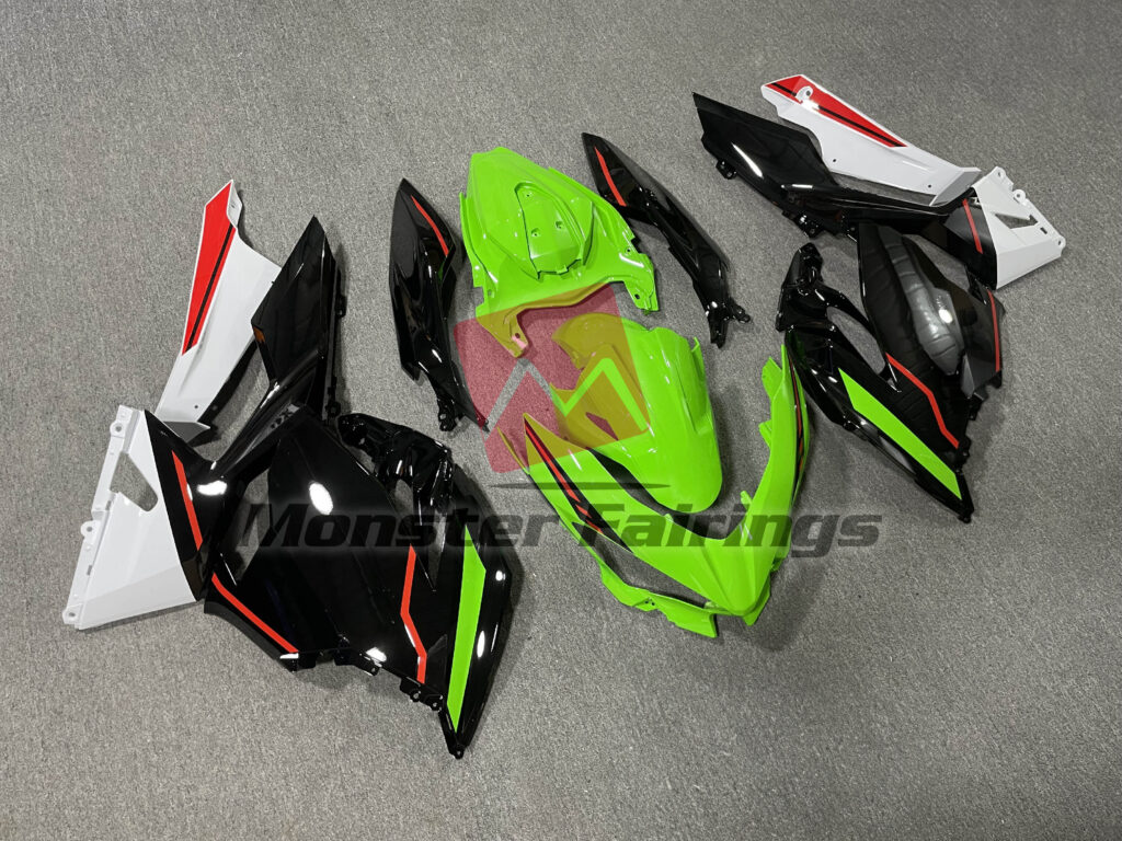Gloss OEM Style ABS fairings for Kawasaki Ninja 400 2018 - 2024 - premium OEM fit kit by Monster Fairings