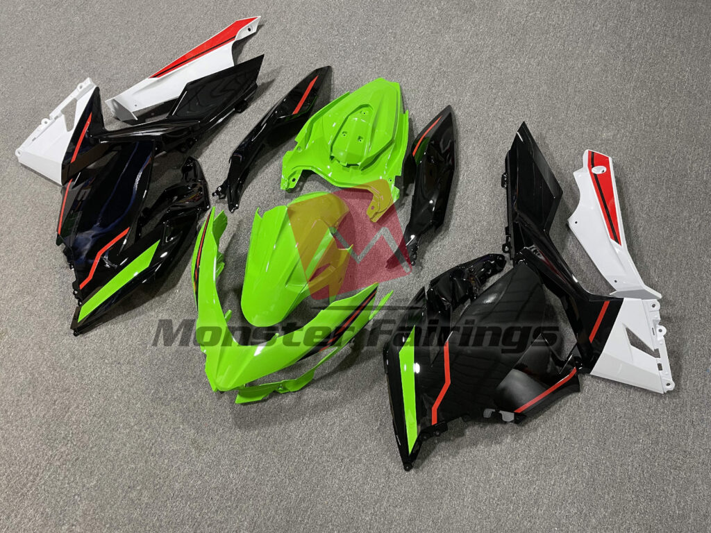 Kawasaki Ninja 400 custom ABS fairings 2018 - 2024 in Gloss OEM Style - durable replacement kit, Monster Fairings