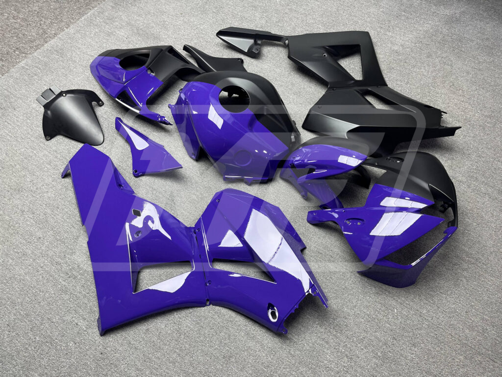 Honda CBR600RR custom ABS fairings 2013 - 2025 in Gloss Purple & Matte Black Split - durable replacement kit, Monster Fairings