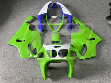 Kawasaki ZX7R 1996-2003 Gloss Green White & Purple ABS Fairings | Monster Fairings