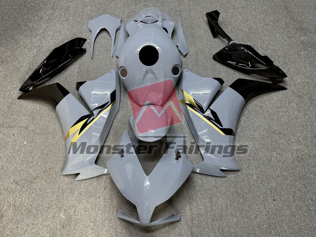 Honda CBR1000RR 2012 - 2016 Gloss Gray & Black ABS fairings - custom motorcycle bodywork kit by Monster Fairings