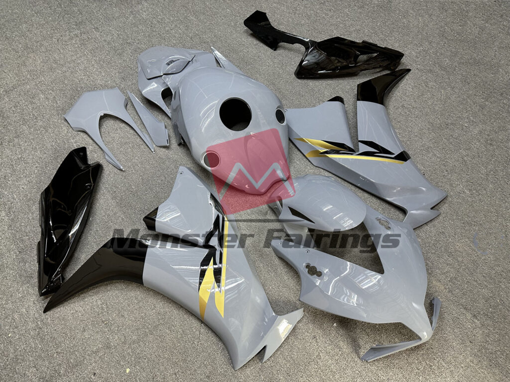 Honda CBR1000RR custom ABS fairings 2012 - 2016 in Gloss Gray & Black - durable replacement kit, Monster Fairings