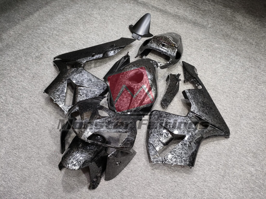 Honda CBR600RR custom ABS fairings 2005 - 2006 in Gloss Forged Carbon Fiber Style - durable replacement kit, Monster Fairings