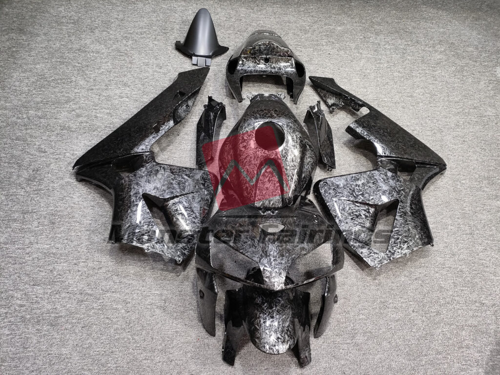 Honda CBR600RR 2005 - 2006 Gloss Forged Carbon Fiber Style ABS fairings - custom motorcycle bodywork kit by Monster Fairings