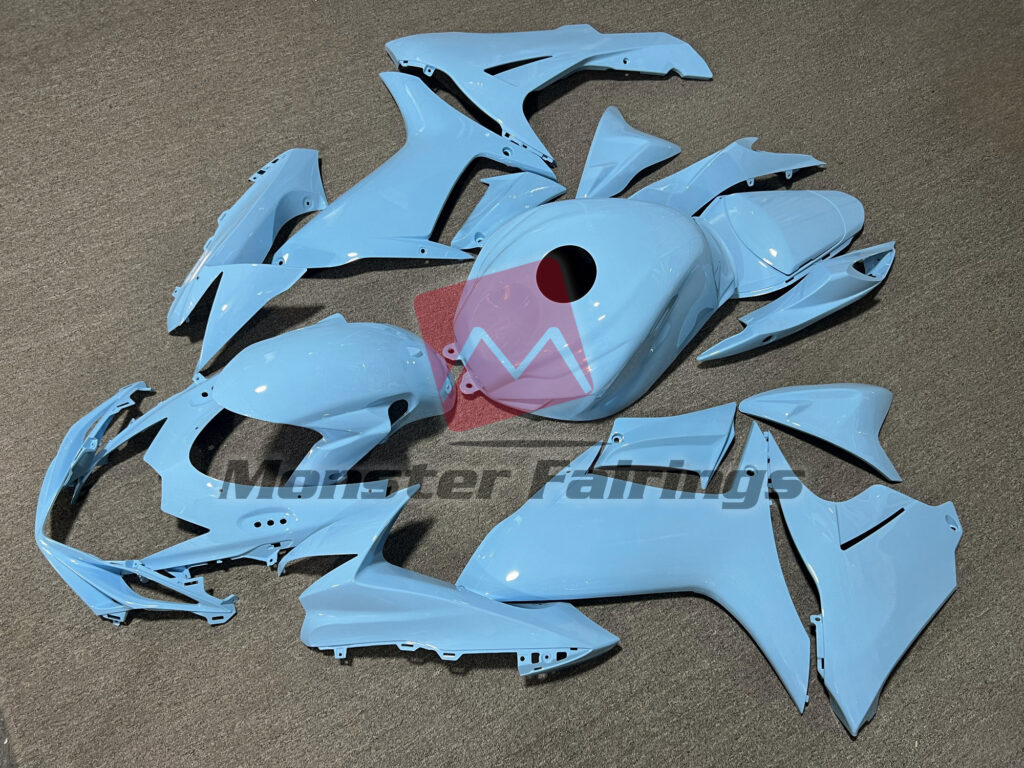 Suzuki GSXR custom ABS fairings 2011 - 2025 in Gloss Light Blue - durable replacement kit, Monster Fairings