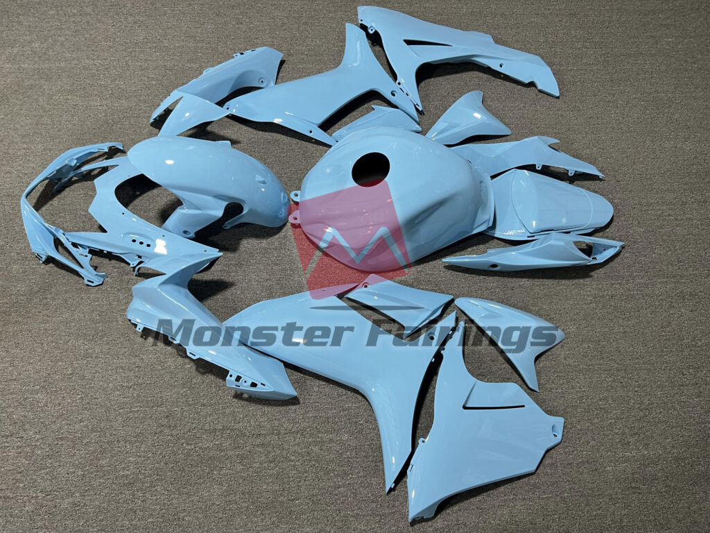 2011 - 2025 Suzuki GSXR Gloss Light Blue fairing set - ABS injection, custom painted by Monster Fairings