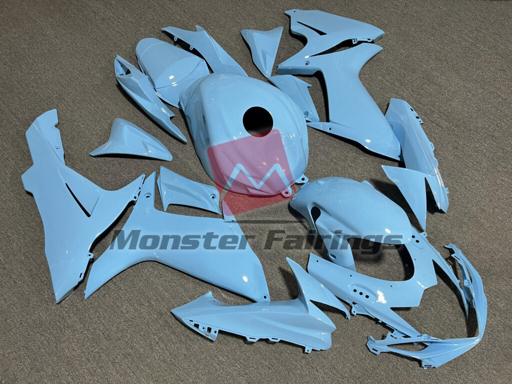 Gloss Light Blue ABS fairings for Suzuki GSXR 600 - 750 2011 - 2025 - premium OEM fit kit by Monster Fairings