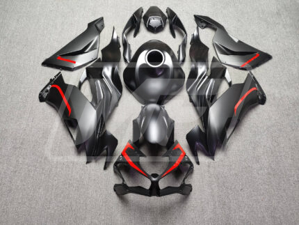 Kawasaki ZX6R 2019-2023 Matte Black & Red ABS Fairings | Monster Fairings