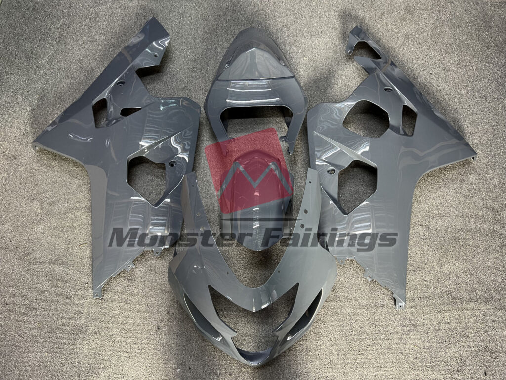 Suzuki GSXR 600 - 750 2004 - 2005 Gloss Nardo Gray ABS fairings - custom motorcycle bodywork kit by Monster Fairings