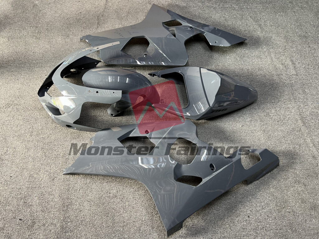 2004 - 2005 Suzuki GSXR Gloss Nardo Gray fairing set - ABS injection, custom painted by Monster Fairings