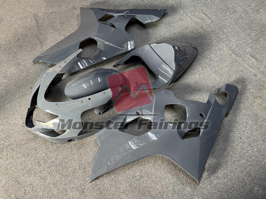 Gloss Nardo Gray ABS fairings for Suzuki GSXR 600 - 750 2004 - 2005 - premium OEM fit kit by Monster Fairings