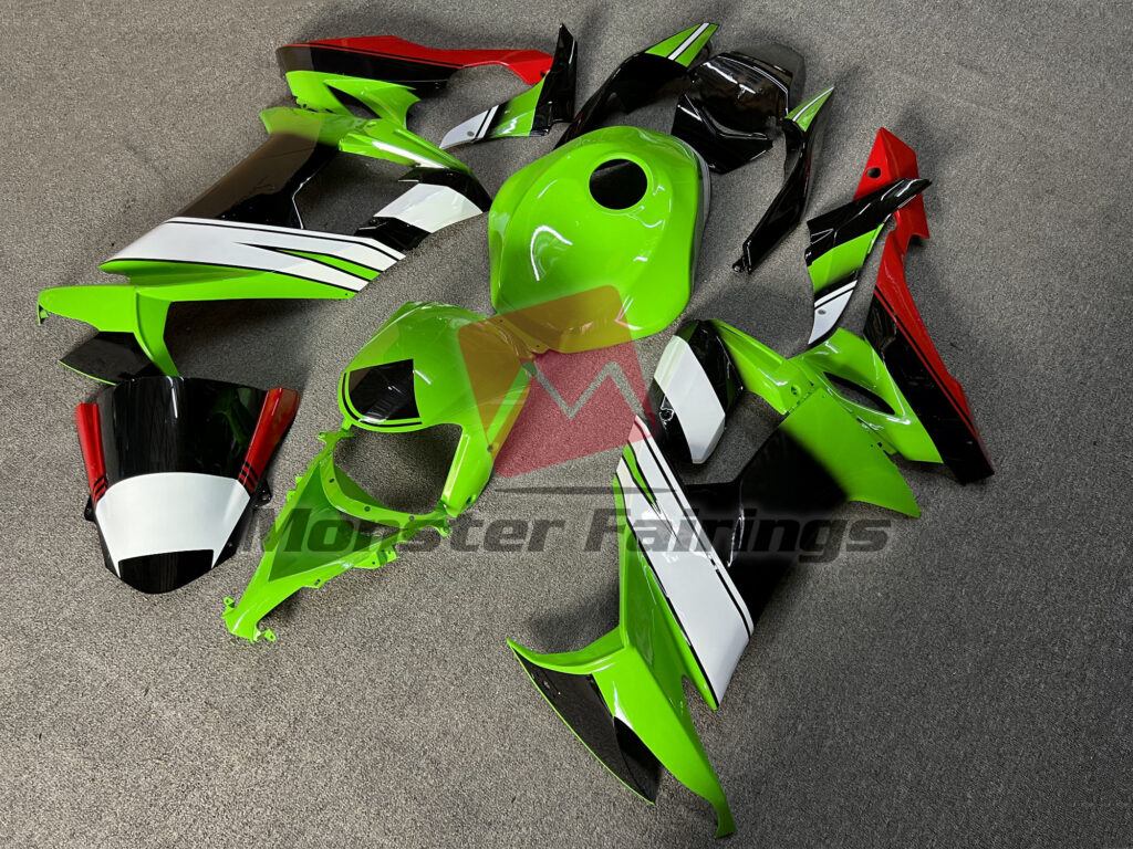 Gloss Green Black & White ABS fairings for Kawasaki ZX10R 2008 - 2010 - premium OEM fit kit by Monster Fairings