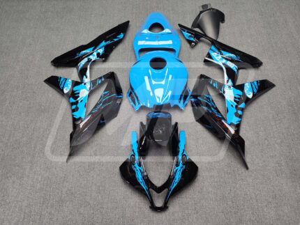 Honda CBR600RR 2007-2008 Gloss Black & Blue Leyla ABS Fairings | Monster Fairings
