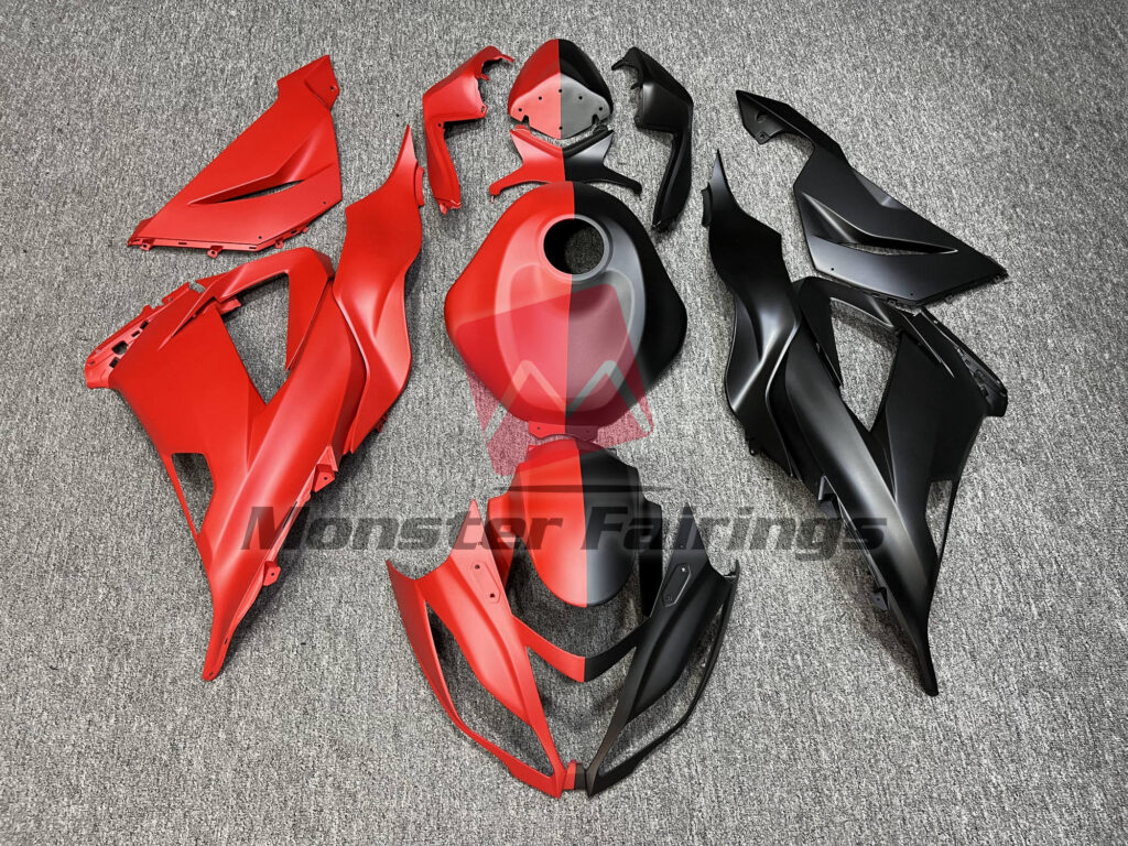 Yamaha R1 2004 - 2006 Gloss Forged Carbon Fiber Matte Black & ABS fairings - custom motorcycle bodywork kit by Monster Fairings