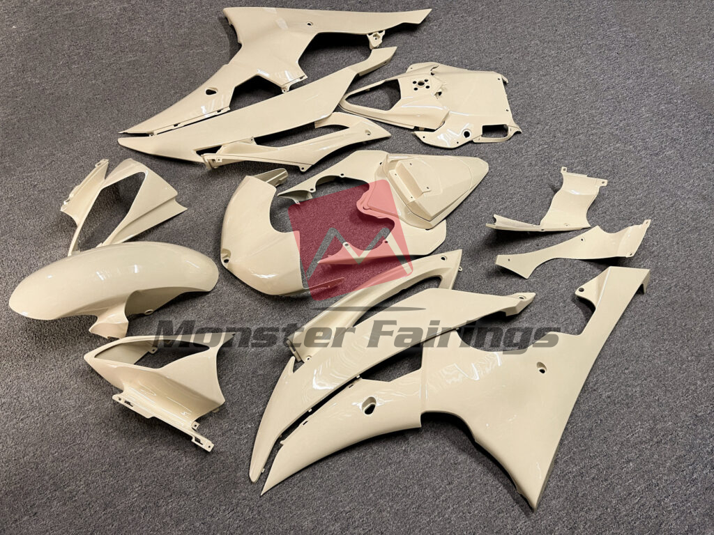 Yamaha R6 custom ABS fairings 2008 - 2016 in Gloss Desert Tan - durable replacement kit, Monster Fairings