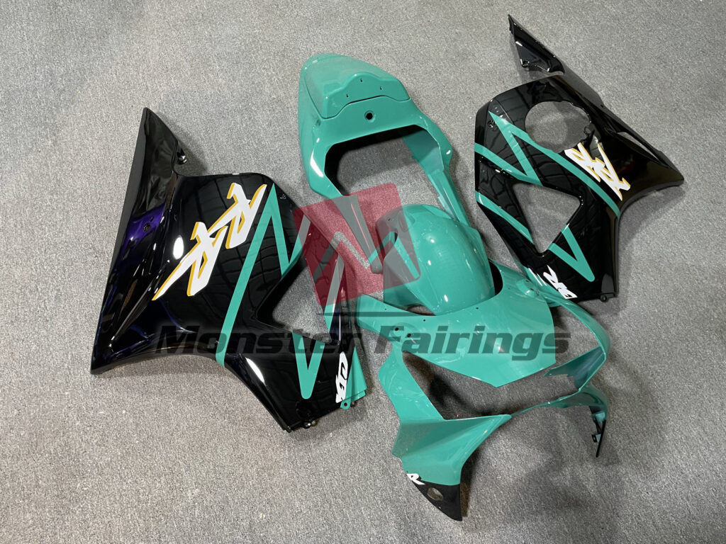 Honda CBR954RR custom ABS fairings 2002 - 2003 in Gloss Teal Black - durable replacement kit, Monster Fairings