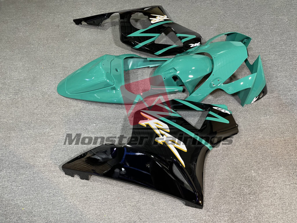 Gloss Teal Black ABS fairings for Honda CBR954RR 2002 - 2003 - premium OEM fit kit by Monster Fairings