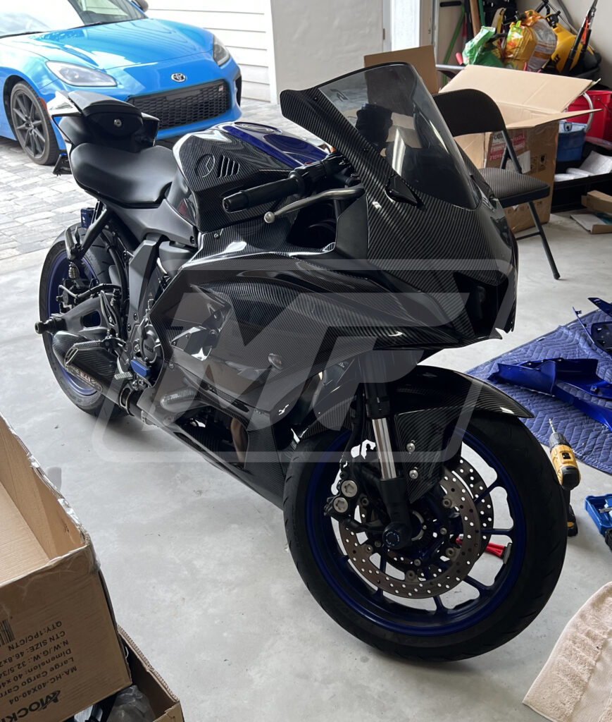 Gloss Carbon Fiber Style ABS fairings for Yamaha R7 2021 - 2025 - premium OEM fit kit by Monster Fairings