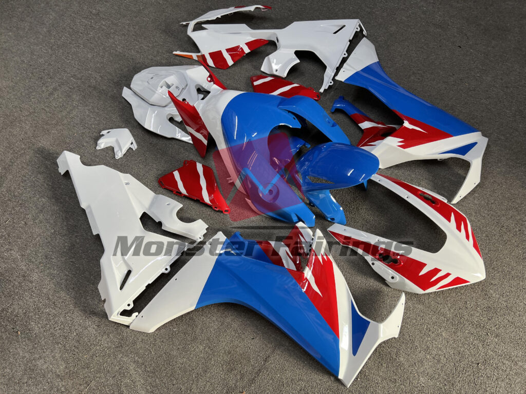 Gloss White Blue & Red ABS fairings for Honda CBR1000RR 2017 - 2025 - premium OEM fit kit by Monster Fairings