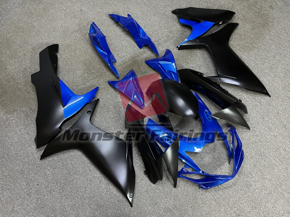 Gloss Blue & Matte Black ABS fairings for Suzuki GSXR 600 - 750 2011 - 2025 - premium OEM fit kit by Monster Fairings