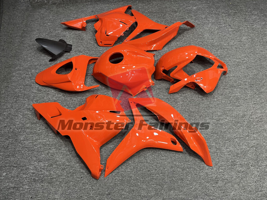 2009 - 2012 Honda CBR600RR Gloss Orange fairing set - ABS injection, custom painted by Monster Fairings