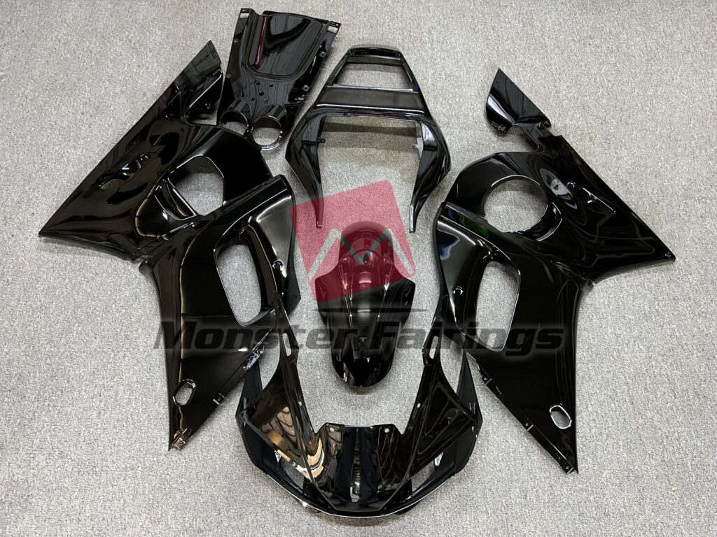 Yamaha R6 1998 - 2002 Gloss Black ABS fairings - custom motorcycle bodywork kit by Monster Fairings