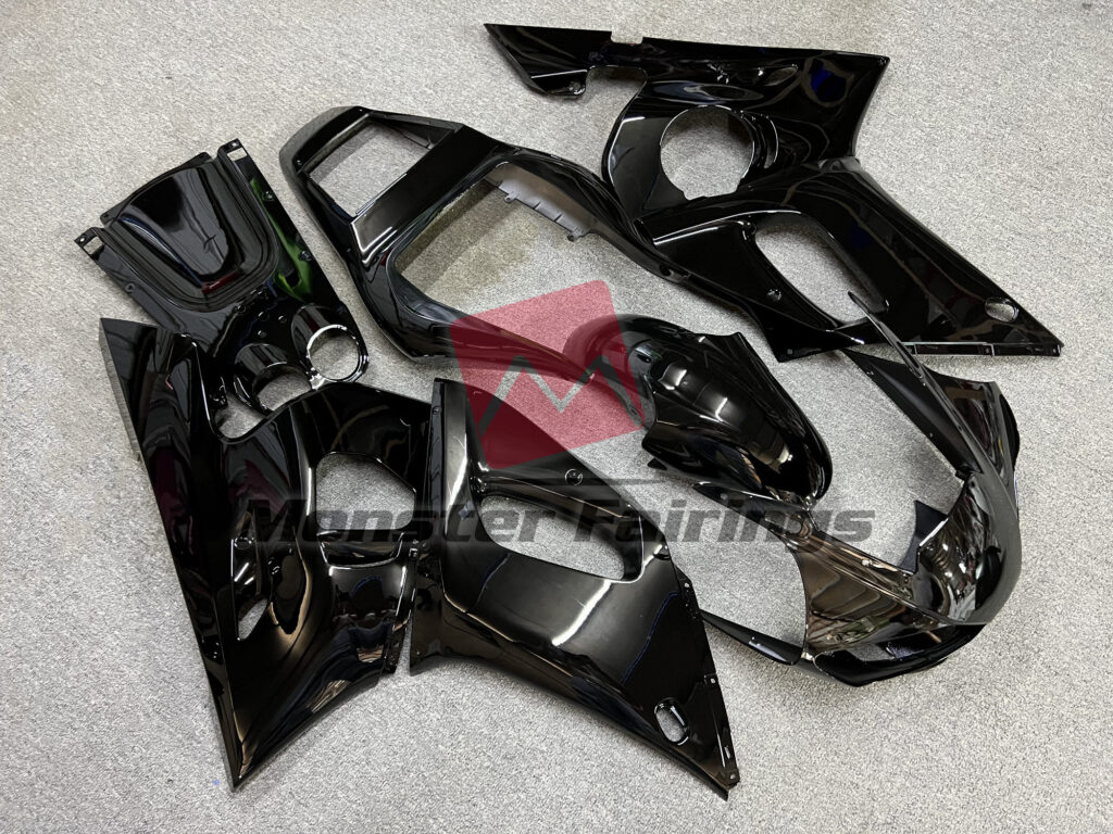 Gloss Black ABS fairings for Yamaha R6 1998 - 2002 - premium OEM fit kit by Monster Fairings