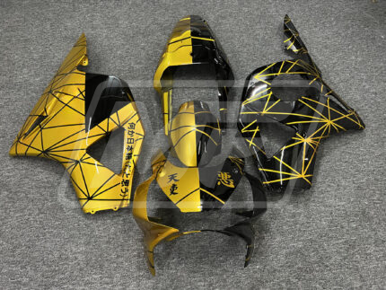 Honda CBR954RR 2002-2003 Gloss Black & Gold Pattern Split ABS Fairings | Monster Fairings