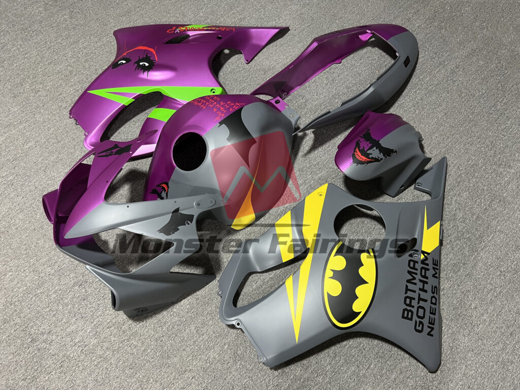Honda CBR600F4i custom ABS fairings 2004 - 2007 in Matte Batman vs Joker - durable replacement kit, Monster Fairings