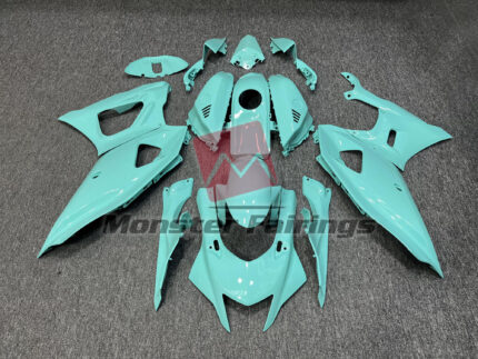 Yamaha R7 2021 - 2025 Gloss Teal ABS fairings - custom motorcycle bodywork kit by Monster Fairings