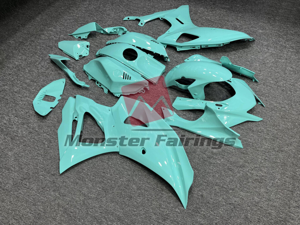 Yamaha R7 custom ABS fairings 2021 - 2025 in Gloss Teal - durable replacement kit, Monster Fairings