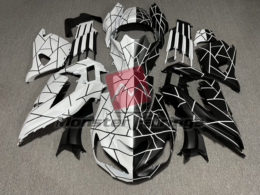 ラリースミス OG Pearl White & Matte Black Pattern Split - ZX14R 12-24