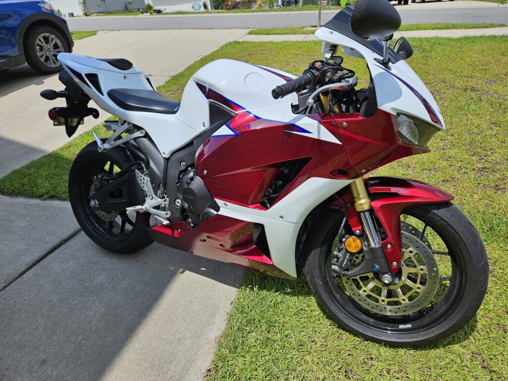 Honda CBR600RR 2013 - 2025 ABS fairings, Gloss Red & White - high - quality motorcycle kit by Monster Fairings