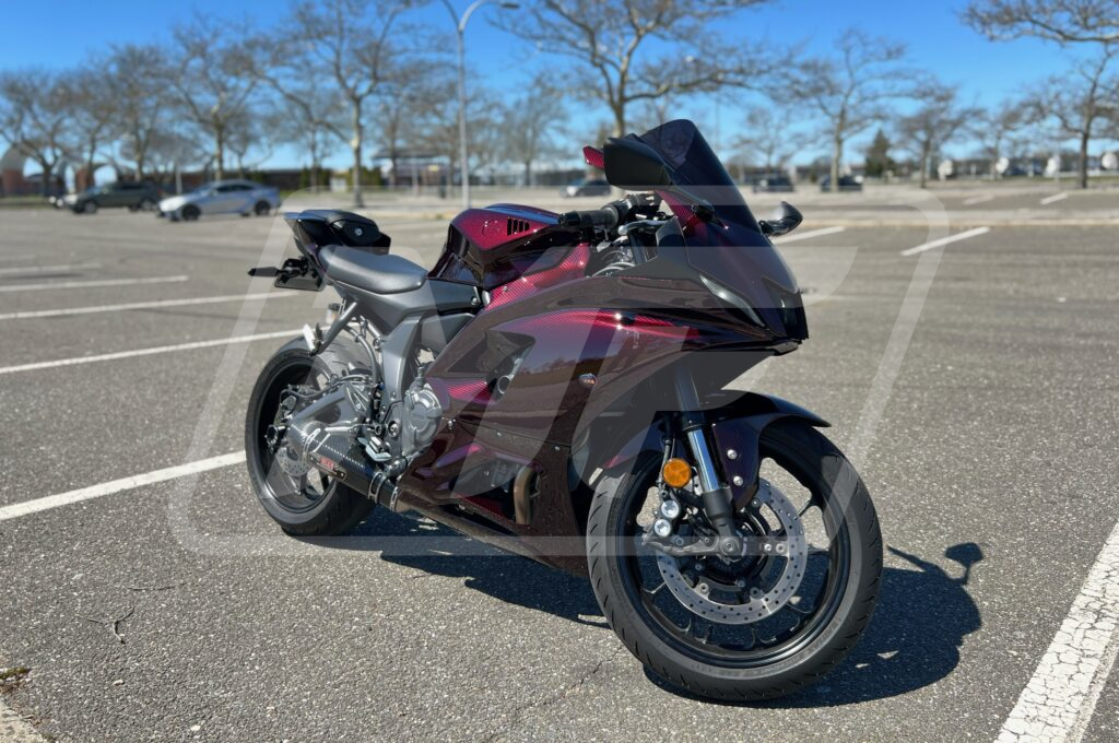 Gloss Dark Red Carbon Fiber Style ABS fairings for Yamaha R7 2021 - 2025 - premium OEM fit kit by Monster Fairings