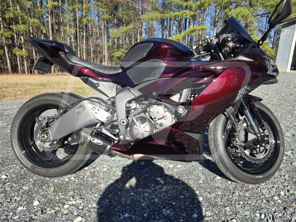 Yamaha R7 custom ABS fairings 2021 - 2025 in Gloss Dark Red Carbon Fiber Style - durable replacement kit, Monster Fairings