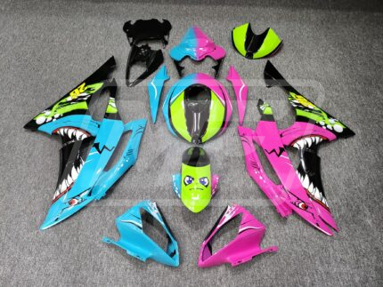 Yamaha R6 2008-2016 Gloss Light Blue & Pink Shark Split ABS Fairings | Monster Fairings