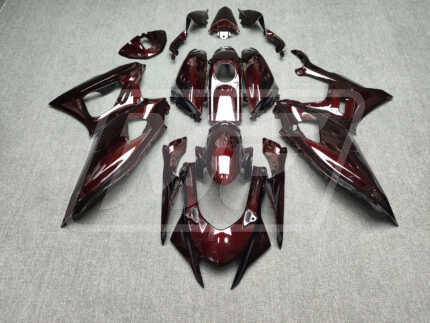 Yamaha R7 2021-2025 Gloss Dark Red Carbon Fiber Style ABS Fairings | Monster Fairings