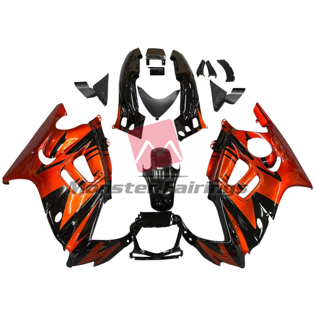 Honda CBR600 F3 1995 - 1996 Gloss Orange & Black ABS fairings - custom motorcycle bodywork kit by Monster Fairings