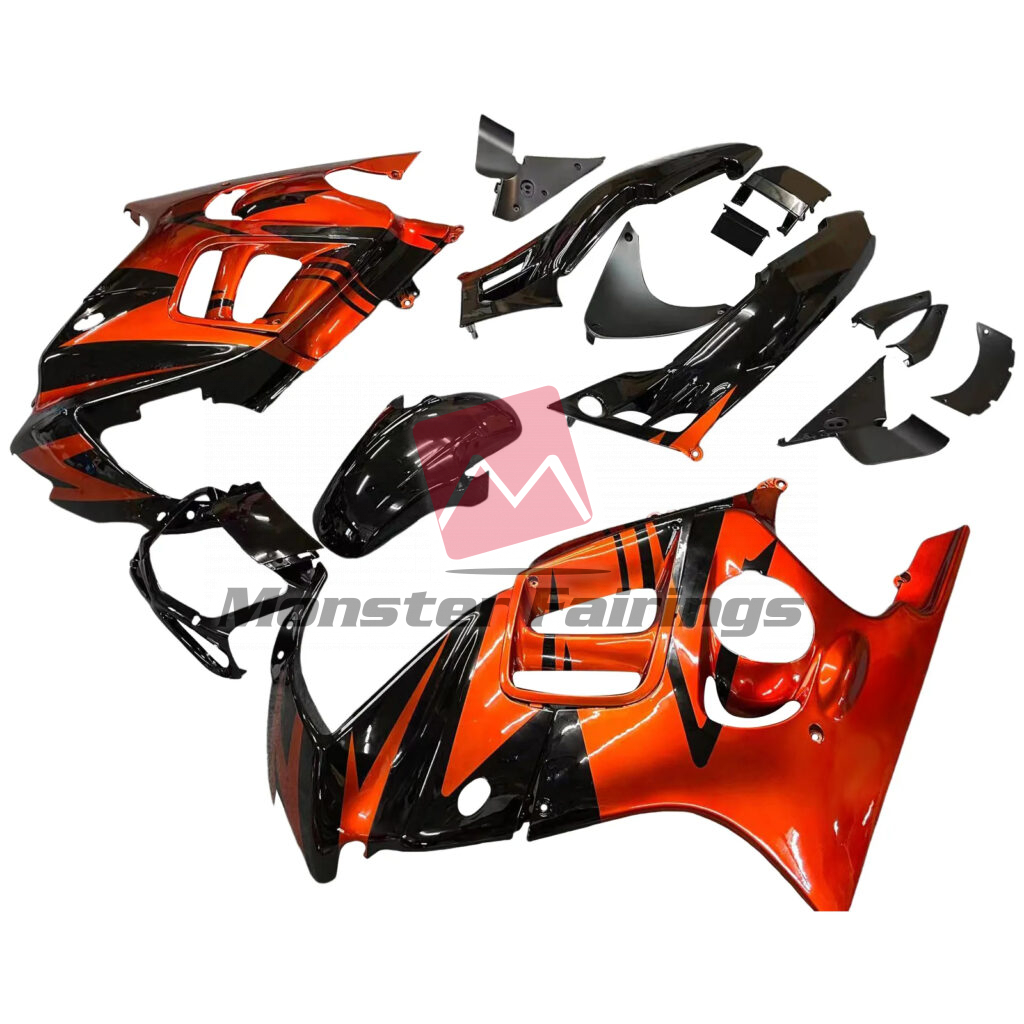 Honda CBR600 F3 custom ABS fairings 1995 - 1996 in Gloss Orange & Black - durable replacement kit, Monster Fairings