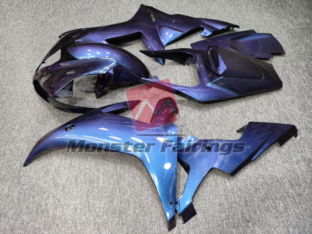 2002 - 2003 Yamaha R1 Gloss Purple Gradient fairing set - ABS injection, custom painted by Monster Fairings