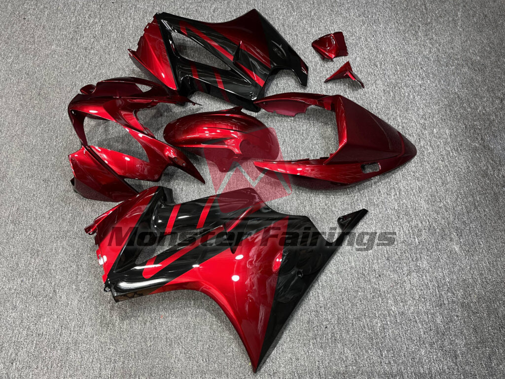 Gloss Deep Red & Black ABS fairings for Honda VFR800 2002 - 2012 - premium OEM fit kit by Monster Fairings