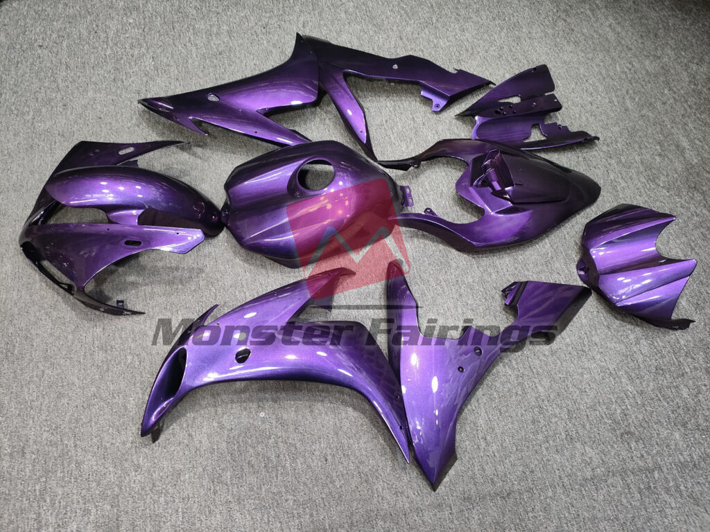 2004 - 2006 Yamaha R1 Gloss Purple Gold Pearl Flakes fairing set - ABS injection, custom painted by Monster Fairings