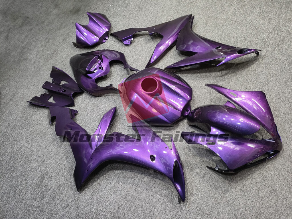 Yamaha R1 custom ABS fairings 2004 - 2006 in Gloss Purple Gold Pearl Flakes - durable replacement kit, Monster Fairings