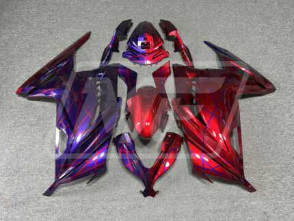 Kawasaki Ninja 300 2013-2022 Gloss Red & Purple ABS Fairings | Monster Fairings