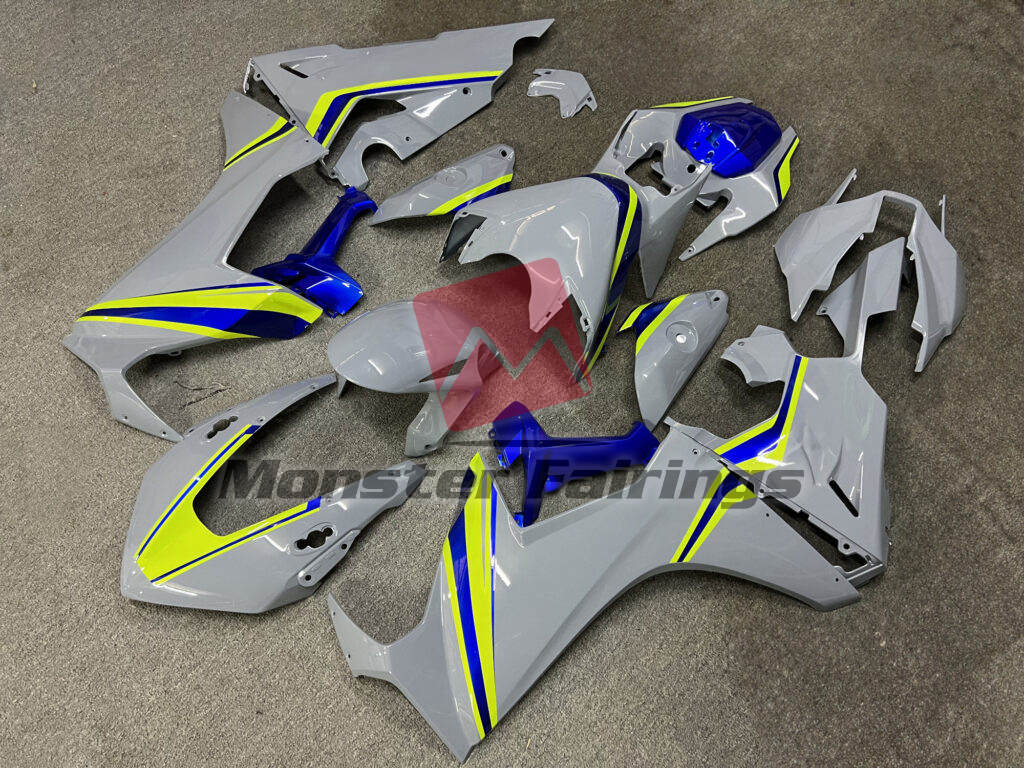 Honda CBR1000RR custom ABS fairings 2017 - 2025 in Gloss Nardo Gray Blue & Green - durable replacement kit, Monster Fairings