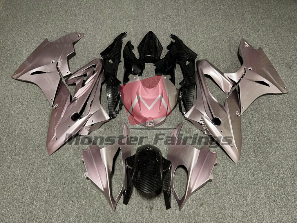 BMW S1000RR 2017 - 2018 Gloss Rose Gold Carbon Fiber Style ABS fairings - custom motorcycle bodywork kit by Monster Fairings