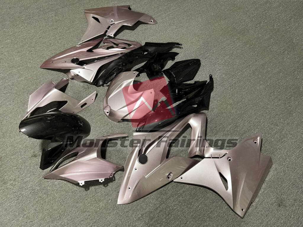 Gloss Rose Gold Carbon Fiber Style ABS fairings for BMW S1000RR 2017 - 2018 - premium OEM fit kit by Monster Fairings